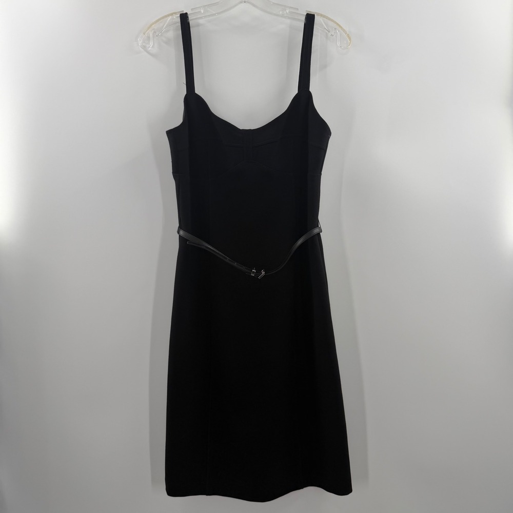 Michael Michael Kors Black Belted Sheath Dress Buisness Casual Size 8